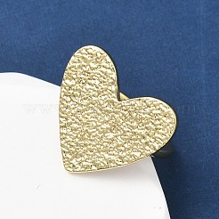 Manschettenringe aus Messing mit Herzmotiv für Damen&nbsp;RJEW-A069-09G