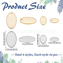 96 Stück 4 Stile 304 Edelstahl-Charms&nbsp;STAS-ME0001-93