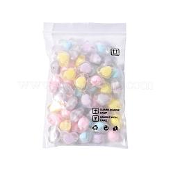 50pcs 5 couleurs perles acryliques transparentes&nbsp;TACR-CC0001-02