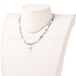 Collares con colgante de corazón de circonita cúbica micro pavé de latón&nbsp;NJEW-JN03174-04