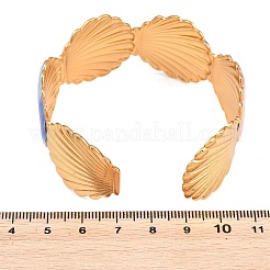 304 Edelstahl Emaille Manschette Armreifen für Damen&nbsp;LS-BJEW-G789-01G