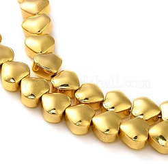 Chapelets de perles en verre électroplaqué&nbsp;EGLA-H109-12F-01