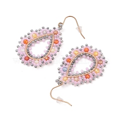 Orecchini pendenti in acciaio inossidabile 316 con placcatura sotto vuoto pvd&nbsp;STAS-U017-04G-04