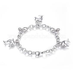 Anlaufgeschützte Bettelarmbänder aus Edelstahl 304&nbsp;BJEW-G544-04P