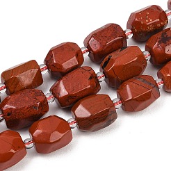 Natürliche rote Jaspis Perlen Stränge&nbsp;G-Z147-E03-01