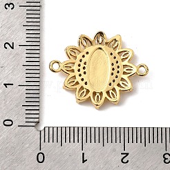 Religion Messing Micro Pave klare Zirkonia Blume Anschluss Charms&nbsp;KK-I360-008G-02