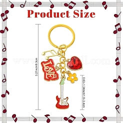 Schlüsselanhänger aus GlasStrassen und Legierungsemaille&nbsp;KEYC-YW00293