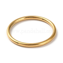 Placcatura ionica (ip) 304 acciaio inossidabile semplice anello a fascia per le dita per le donne e gli uomini&nbsp;RJEW-F152-04G