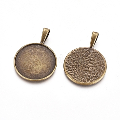 Pendente basi di cabochon stile tibetano&nbsp;LS-TIBEP-20474-AB-LF