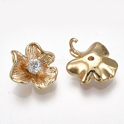 Latón charms de circonio cúbico&nbsp;X-KK-S348-261