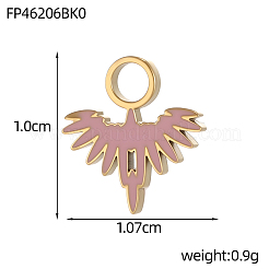 304 Edelstahl-Emaille-Anhänger&nbsp;STAS-OY013-78G