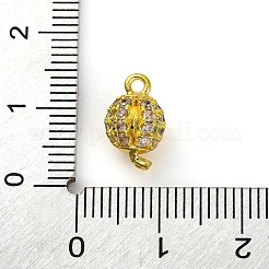 Verbindungsanhänger mit Mikropavé aus Messing mit durchsichtigen Zirkonia-Steinen&nbsp;KK-A230-06C-G