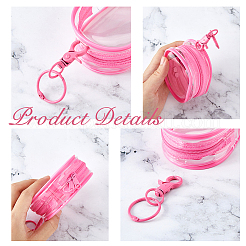 7 Stück ovale transparente PVC-Verpackungsbeutel in 7 Farben&nbsp;DIY-FH0007-66
