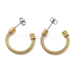 Orecchini a bottone in acciaio inossidabile 304&nbsp;EJEW-F354-05G-02