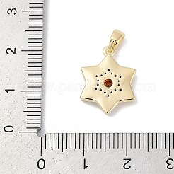 Pendentifs avec zircon cubiques à micro-pavés en laiton&nbsp;KK-Q030-04B-G