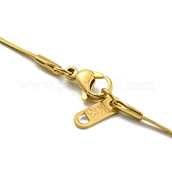 Ionenplattierung (IP) 304 Edelstahl flache Schlangenkettenhalsketten&nbsp;NJEW-P285-05G