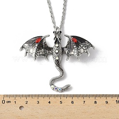 Colliers avec pendentif dragon en alliage émaillé&nbsp;NJEW-V005-01AS-02