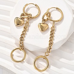 Pendientes de aro de acero inoxidable 304&nbsp;EJEW-V016-04G
