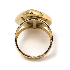 Offene Manschettenpolster-Ringfassungen aus Edelstahl 304&nbsp;X-RJEW-Z018-40G
