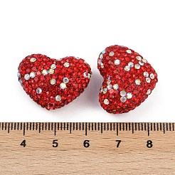 Herzförmige Strassperlen aus Polymerton&nbsp;CLAY-NH0002-01B