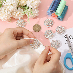 6 Stück Legierungs-Strass-Ösenknöpfe&nbsp;BUTT-MA0001-06