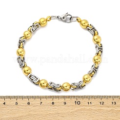 304 Edelstahl-Rundglieder- und Königsketten-Armbänder für Damen und Herren&nbsp;BJEW-R018-19GP