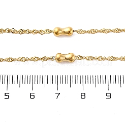 Halsketten aus Knochenseilkette aus 304 Edelstahl&nbsp;NJEW-C073-05G