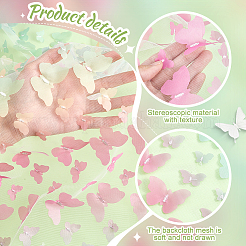 1 Yard Schmetterlings-Polyester-Sticknetzstoff&nbsp;DIY-PH0029-05