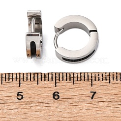 Orecchini a cerchio in acciaio inossidabile 304 con smalto&nbsp;EJEW-M001-21A-P