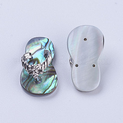 Abalone Muschel / Paua Muschel Anhänger&nbsp;SSHEL-L008-02P