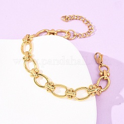 Bracelets à maillons ovales en acier inoxydable 304 pour femmes&nbsp;BJEW-F536-10G