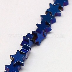 Electroplate non magnetici ematite sintetico fili di perline&nbsp;G-J173-4x4mm-06