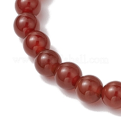 2 bracelet extensible en perles de cornaline naturelle et de jade blanc naturel&nbsp;BJEW-JB11197