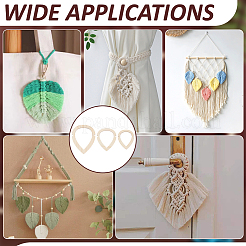 Herramienta de borla de plumas para tejer y macramé de madera&nbsp;DIY-WH0453-82A