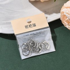 Componenti per orecchini a cerchio Shegrace in ottone con micro pavé di zirconi cubici trasparenti&nbsp;XGR0153P-92P