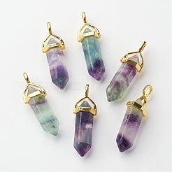 Pendentifs pointus en fluorite naturelle&nbsp;G-G902-A07