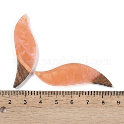 Gros pendentifs en résine et bois&nbsp;WOOD-F015-18C