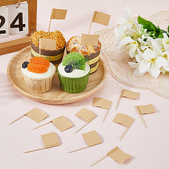 100 stuzzicadenti da cocktail con bandierina di carta&nbsp;DIY-CN0003-57A