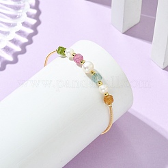 Bracelet manchette pour femme en fil de cuivre français&nbsp;BJEW-JB13991