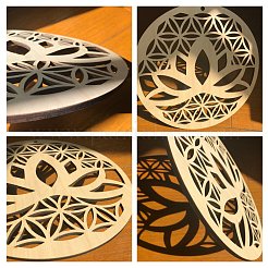 Sculpture murale en bois découpée au laser&nbsp;WOOD-WH0101-002