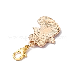 5 pendentif décoratif en alliage émaillé de Noël&nbsp;HJEW-JM02374