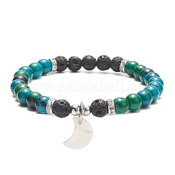 Stretch-Armband aus natürlichen und synthetischen Edelsteinperlen&nbsp;BJEW-JB09260