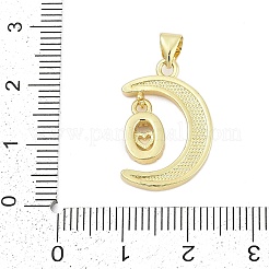 Pendentifs avec zircon cubiques à micro-pavés en laiton&nbsp;KK-I723-19G-03