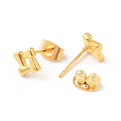 Boucles d'oreilles à tige en acier inoxydable 304 en forme de losange avec épingles en acier inoxydable 316 pour femmes&nbsp;EJEW-J043-12G