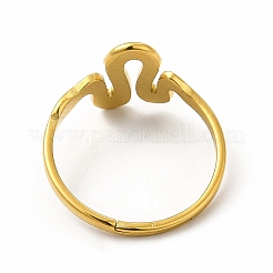 Bague ajustable en acier inoxydable 304 avec placage ionique (IP) pour femme&nbsp;LS-RJEW-B027-25G