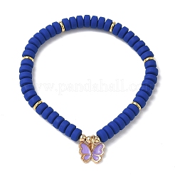 Bracelet à breloques en alliage d'émail papillon pour adolescente femme&nbsp;BJEW-JB06917