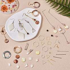 Kit de fabricación de aretes de concha natural diy&nbsp;DIY-SZ0009-40