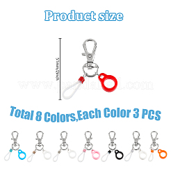 24 clip porte-stylo en silicone 8 couleurs&nbsp;HJEW-DR00034