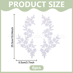 6 fil à broder en forme de fleur à repasser/coudre sur des patchs&nbsp;PATC-MA0001-27B