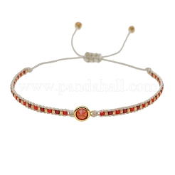 Nylon regolabile bracciali intrecciati cavo di perline&nbsp;BJEW-C011-16A